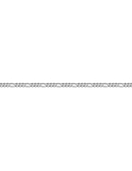 14K White Gold Figaro Chain, 6mm
