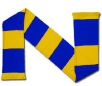Leeds Rhinos Rugby League Blue and Yellow Retro Bar Scarf