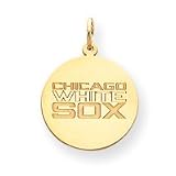 14K Chicago White Sox Med Name Logo Disc Charm