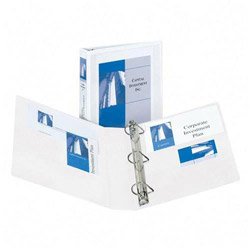 Avery Durable View Binder with 1.5 inch Gap Free Slant Ring, White (9401)