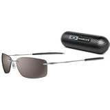 Oakley Men's Nanowire 2.0 Iridium Polarized Sunglasses,Titanium Frame/Tungsten Lens,one size