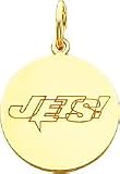 14K Gold NFL New York Jets Charm