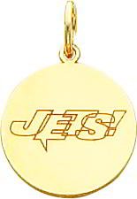 14K Gold NFL New York Jets Charm