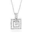 14k Gold Double Square 3/5ct TDW Diamond Necklace