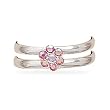 Pink Crystal Flower Toe Ring