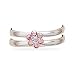 Pink Crystal Flower Toe Ring