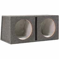 Scosche SEV152CC 15-Inch Slot Ported Dual Subwoofer Enclosure (Grey/Black)
