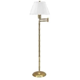 Frederick Cooper Bradson White Shade Swing Arm Floor Lamp