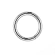 STAINLESS STEEL SEGMENT RING Gauge: 12, Ball Size: , Length: 12mm Sold as a Pair