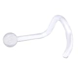 18 Gauge CLEAR ACRYLIC BALL Nose Screw Retainer