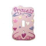 Pink PRINCESS single light SWITCHPLATE COVER girls