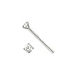 Sterling Silver Clear Stone Nose Stud - 1.5 mm Straight - Sold as a Pair