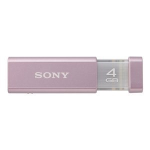 SONY ノックスライド式 USBメモリー ポケットビット ピンク 4GB キャップレス USM4GL-P