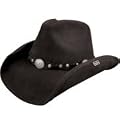 Stetson Black Leather Roxbury Western Hat