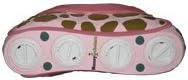 Pink and Brown Cheetah Coin Bank: Piggy Bank of the Future, Teaches Kids to Save, Invest, Give and Spend
