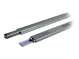 FANTEC TC-SR26W Teleskopschienen 67cm 26 Zoll mit Montagewinkeln 66-98 cm Einbautiefe im Schrank   Mit Schraubensatz Metall Silber