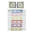 Self-Stick White Kraft Currency Straps, Color Coded for $500, Red, 1000/Pack PMF55030