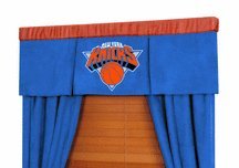 New York Knicks 50" x 15" Coordinating Pleated Valance for "The MVP Collection" by Kentex