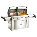 Napoleon Prestige II Gemini Series PT750RSBIPSS 86 Freestanding Gas Grill with 1156 sq. in. Cooking Surface, 107000 Total BTU, 3 Bottom Burners, 2 Infrared Burner, Infrared Rear Rotisserie Burner, Side Burner and WAVE Rod Cooking Grids: Stainless Steel: Liquid Propane
