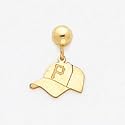 14K Pittsburgh Pirates Cap Ball Post Earrings