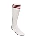 3 Stripe Padded Socks (White/Maroon)