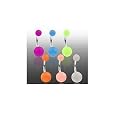 Glow in Dark Belly Rings Set of 6 Navel Rings