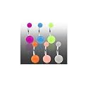 Glow in Dark Belly Rings Set of 6 Navel Rings