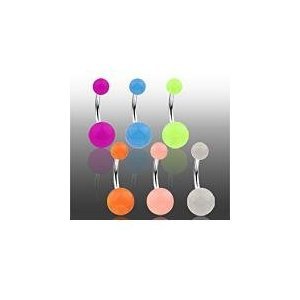 Glow in Dark Belly Rings Set of 6 Navel Rings