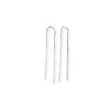 Earrings 14k White Gold Tube Threader