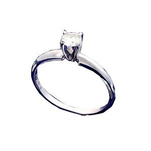 14K White Gold .25 CT Round Brilliant Diamond Solitaire Ring