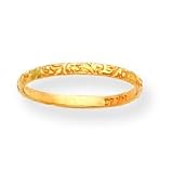 14k Etched Band Baby Ring