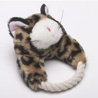 Classic Pet Products Small Paws Plush and Rope Kitty Cat 6 in Dog Toy
