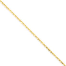 14k 2mm Solid Polished Cable Chain 18 Inches