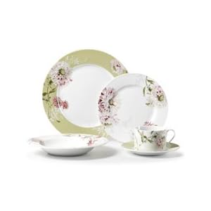 Silk Floral Green & Pink 5 Piece Place Setting by Mikasa