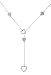 Jewelry : Sterling Silver Open Heart Lariat Necklace 16in + 2in Extender