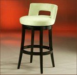 Eureka Swivel Counter Stool - Feher Black with Green Microfiber Seat
