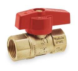 Industrial Grade 1WMC2 Ball Valve, 2 PC, 3/4 In FNPT, Forged Brass