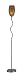 Lite Source Contempo Wave Amber Crackle Glass Floor Lamp