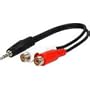 3.5mm Male to 2 RCA Female Splitter Cable (6 inches)