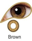 Coloured Contact Lenses with Free Solution & Case - Brown (3 Months)