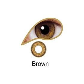 Brown Contact Lenses, solution and case