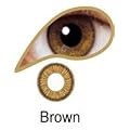 Brown Contact Lenses, solution and case