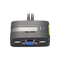 LevelOne 2-Port USB Kabel KVM mit Audio