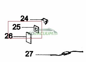 Hoover Elite Rewind Bagless Upright Power Switch Seal, Hoover Part 59157017.