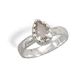Pear Shape Green Amethyst Ring