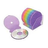 Clamshell CD Protective Case, 25 Pack with Rack