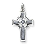 Sterling Silver Celtic & Iona Cross with 20 Inch Sterling Silver Chain