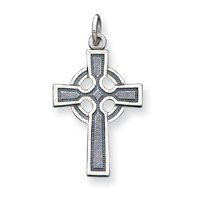 Sterling Silver Celtic & Iona Cross with 20 Inch Sterling Silver Chain