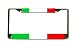 Italian Flag Chrome License Plate Frame