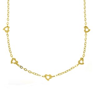 Gold Heart Link Necklace